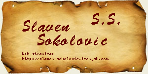 Slaven Sokolović vizit kartica